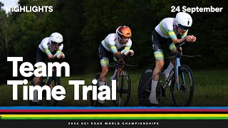 Team Time Trial Mixed Relay highlights  2024 UCI Road World Championships [upl. by Eolande958]