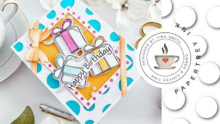 A Layered Birthday Card  Papertrey Ink  Scribble Balloons [upl. by Elenore149]