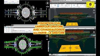 Formation Covadis  Conception dun carrefour Giratoire 1ère partie [upl. by Aisekal945]