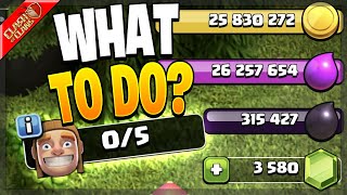 What to do When you have MAX LOOT and NO BUILDERS in Clash of Clans [upl. by Pudendas]