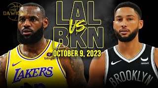 Los Angeles Lakers vs Brooklyn Nets Full Game Highlights  October 9 2023  FreeDawkins [upl. by Nyliuqcaj867]