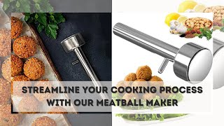 Meatball Maker  NonSticky StainlessSteel Meatball and Falafel Baller Tool [upl. by Acirtap]