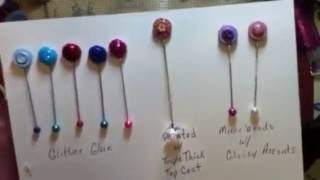 DIY Stick pins guards and flower centers  Part 2 [upl. by Levan]