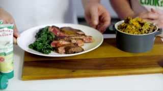 How to Cook Steaks with Mushrooms Coriander and Lentils [upl. by Jammal77]