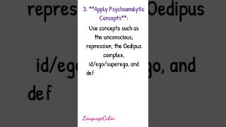 Steps to Apply Psychoanalytic Theory [upl. by Powder633]