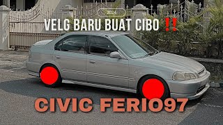 VLOG CIVIC FERIO REKOMENDASI SPEK VELG BUAT CIVIC FERIO  GANTI VELG CIVIC FERIO 1997 [upl. by Adlemi]