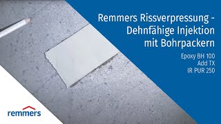 Remmers Rissverpressung  Dehnfähige Rissinjektion mit Bohrpackern [upl. by Bridges193]