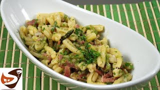 Pasta con asparagi selvatici e speck – Facile e gustosa – Primi piatti [upl. by Andee596]