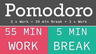 Pomodoro Technique  Tekniği 6 h  6 x work 55  5 [upl. by Jemine]