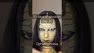 Ophidiophobia The fear or snakes 🐍snakemakeup phobiamakeup halloweenlook grwm viral mua [upl. by Aniz]