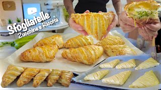 SFOGLIATELLE SALATE Zucchine e Ricotta 🥒 VELOCISSIME con PASTA SFOGLIA [upl. by Siram]