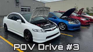 Supercharged Civic and FBO RSX Hit the Backroads  POV Run 3 [upl. by Hachmann]