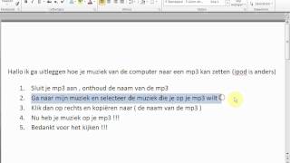 muziek van pc naar mp3 zetten  windows xp [upl. by Adnylam]