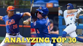 Analyzing SNYs top 30 Mets 2024 midseason prospects [upl. by Arbrab951]