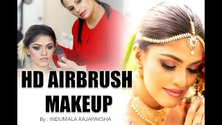 Indian Bridal Airbrush makeup by Indumala rajapaksha [upl. by Charla]