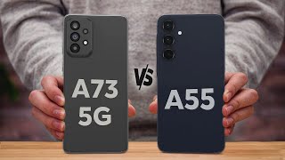 Comparison Samsung A73 vs Samsung A55⚡ [upl. by Venola414]