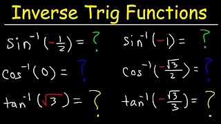 Evaluating Inverse Trigonometric Functions [upl. by Yruama]