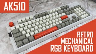 Ajazz AK510 Retro Style Beige Mechanical RGB Keyboard Unboxing amp Review [upl. by Parent]