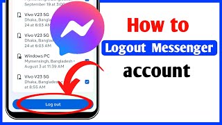 How to Logout of Messenger 2024 logout Facebook messenger account [upl. by Naerda388]