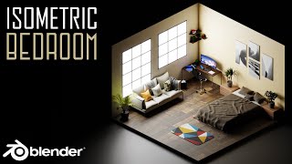 Isometric Bedroom Tutorial  Blender 30 [upl. by Roy]