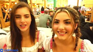 Alex and Andrea Botez chug beer at Oktoberfest [upl. by Hurlbut708]