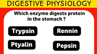 GIT PHYSIOLOGY MCQs  DIGESTIVE SYSTEM PHYSIOLOGY MCQs  Medical mcqs ninjanerd [upl. by Norab584]