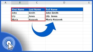 How to Combine First and Last Name in Excel [upl. by Ronnie]