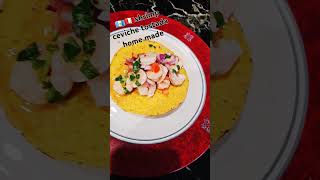 Shrimp ceviche on a tostada food [upl. by Noemad]