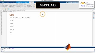 MATLAB  Python  Set Operations [upl. by Ycnej935]