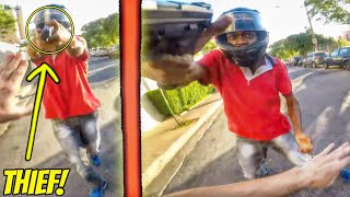 THIEVES VS BIKERS  ANGRY CRAZY EPIC amp KIND MOTO MOMENTS 2021 Ep49 [upl. by Juline]