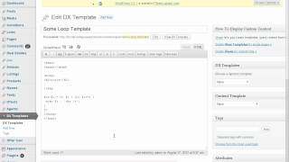 DX Template Manager WordPress plugin [upl. by Stearne]