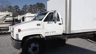 SOLD 1998 GMC C6500 Box  Straight truck 26ft CAT Diesel 108K MIles 6spd Fluid Brakes 10900 [upl. by Ittocs]