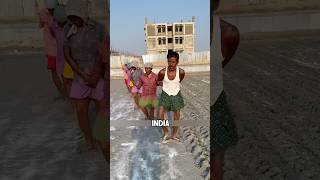 Sea salt production in India shorts [upl. by Rozella]