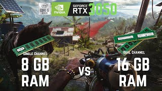 8 GB RAM vs 16 GB Dual Channel RAM  RTX 3050  i5 10500h [upl. by Nial214]