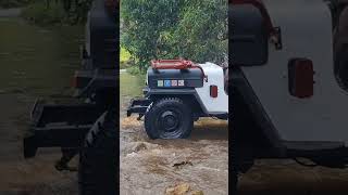 Kerala Jeep offroad kerala offroad fun driving river cross [upl. by Letnom711]