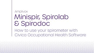 Minispir Spirolab amp Spirodoc  How to use your spirometer with Civica Occupational Health Software [upl. by Vic]