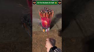 viralvideo skyrocket 50rocket crackers celebration amizing [upl. by Magbie]