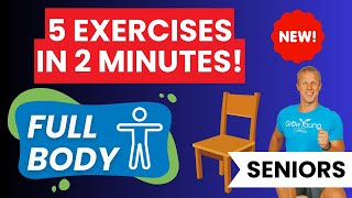 5 Full Body Seated Exercises  For Seniors 2 Mins [upl. by Sverre]