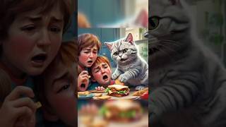 Kitten snatching food shorts cat kitten shortfeed aicatstories [upl. by Blen]