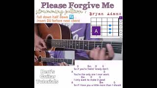 Please Forgive Me  Bryan Adams guitar chords w lyrics amp strumming tutorial [upl. by Nosak]