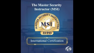 IFPO webinar on the upcoming Master Security Instructor certification [upl. by Lanie789]