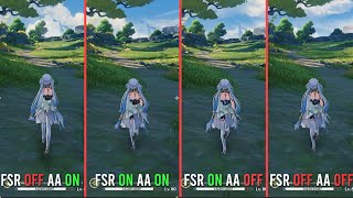 Wuthering Wave 11 Graphics Settings Anti Aliasing Comparison [upl. by Notsa]