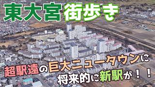 東大宮を街歩き 東大宮車両センターで特急を見て見沼代用水の西縁・東縁の分岐を追いつつ上尾市・さいたま市見沼区の住宅街を行く [upl. by Branen106]