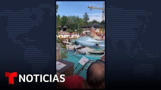 Accidente en parque de atracciones deja siete heridos  Noticias Telemundo [upl. by Adnaloj]