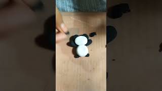 DIY clay panda 🐼🐼 [upl. by Naasar]