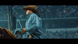 Team Roping Highlights from 2018 RFDTVs The American [upl. by Ahsimik]