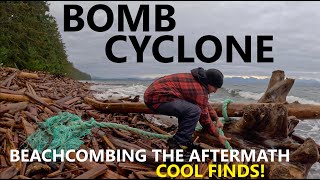 BOMB CYCLONE HITS SMALL TOWN  Beachcombing and Salvaging the Aftermath on Quadra Island [upl. by Sofia]