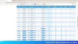 Tutoriais do SED  Como matricular aluno na classe [upl. by Chilson]