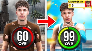 LAMELO BALL BUILD 60 OVR to 99 OVR in 1 VIDEO No Money Spent [upl. by Akinas]