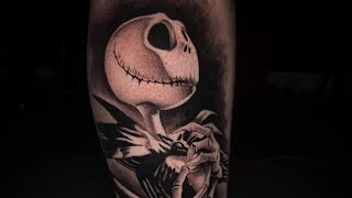 🔥COMO TATUAR sombras TATTOO time lapse tatuaje JACK SKELLINGTON [upl. by Iaj]